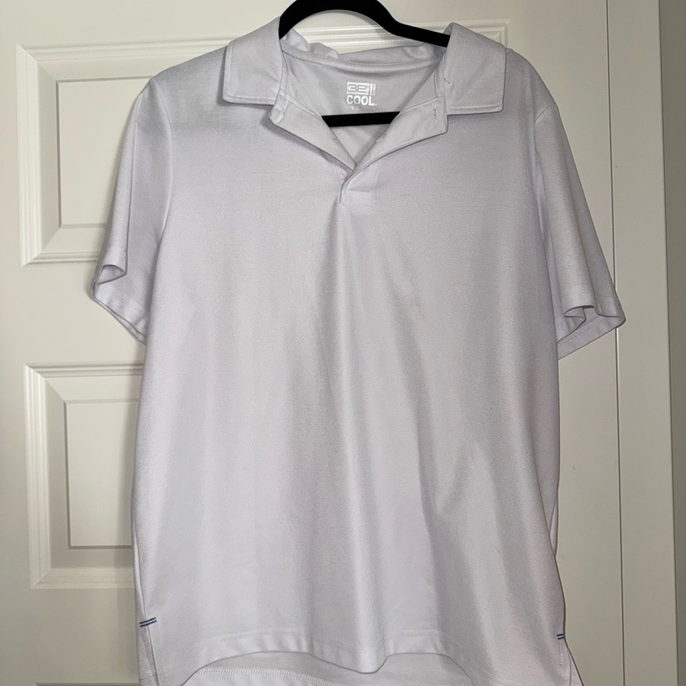 White mens polo